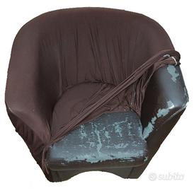 poltrona a pozzetto con copripoltrona