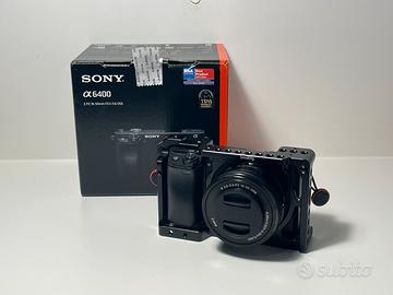 Sony a6400 + smallrig cage + kit obiettivo