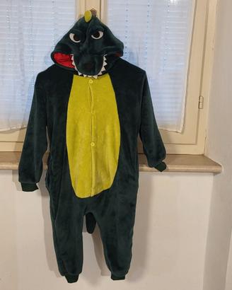Costume / Pigiama Bambino a Tutina Dinosauro 110cm