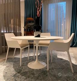 ALIVAR Tavolo Tulip 130 NUOVO Laccato bianco