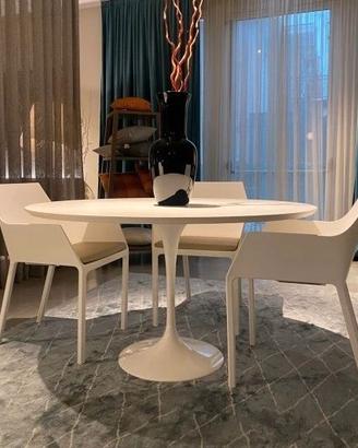 ALIVAR Tavolo Tulip 130 NUOVO Laccato bianco