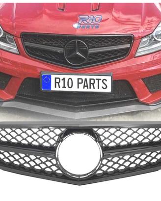 GRIGLIA MERCEDES W204 11-14 LOOK AMG C63 NERO LUCI
