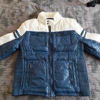 Giubbotto Celio vintage blu e bianco