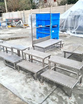 varie scalette inox usate