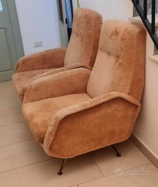 Coppia di poltrone vintage anni 50 60 Zanuso