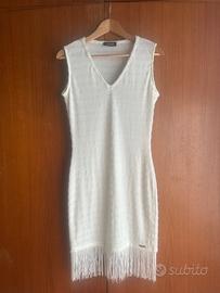 Vestito Express bianco – Taglia S – con frange