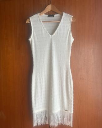 Vestito Express bianco – Taglia S – con frange