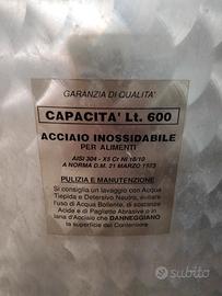 serbatoio acciaio inox 