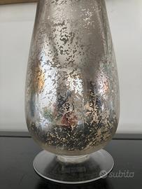 Vaso in vetro mercury argento