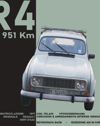 Renault 4 (R4)  1987 completamente originale