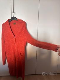 Cardigan lungo Benetton 100% lana vergine XS/S