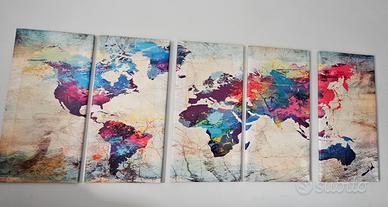 Quadro  Mappamondo Astratto Moderno 