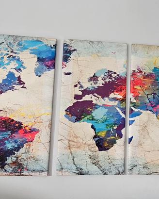 Quadro  Mappamondo Astratto Moderno 