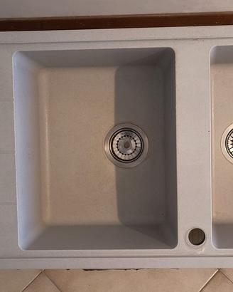 Lavandino doppia vasca con gocciolatoio Franke