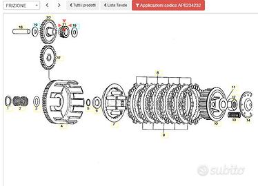 Ingranaggio contagiri Aprilia AF1 Sintesi 125 AP02