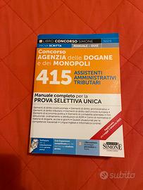 Manuale Concorso Agenzia delle Dogane Ed. Simone