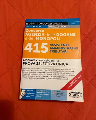 Manuale Concorso Agenzia delle Dogane Ed. Simone