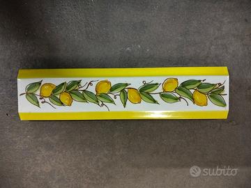 "Il Pavone",listelli piastrelle decori mano"Limoni