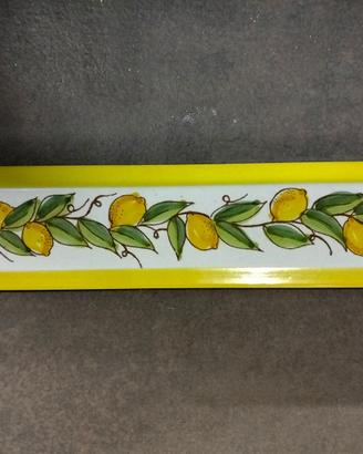"Il Pavone",listelli piastrelle decori mano"Limoni