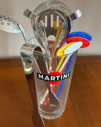 Set vintage Martini cocktail completo