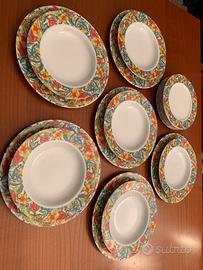 Set di piatti in porcellana vintage E. Luzzati