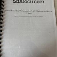 Riassunto studocu di Fisica 1 (Mazzoldi)