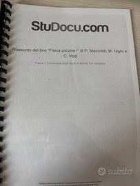 Riassunto studocu di Fisica 1 (Mazzoldi)