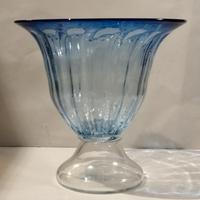 Coppa in vetro colorato, modernariato