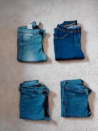 Set di 4 jeans skinny di varie marche, taglie XS/S