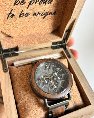 Orologio Holzkern Askja Noce & Marmo - Nuovo