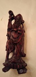 statua "lunga vita" giapponese in legno