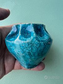 Vasetto ceramica Raku fatto a mano