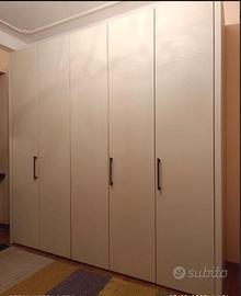 ARMADIO 4 ANTE A LIBRO+ANtA DX INCERNIERATA