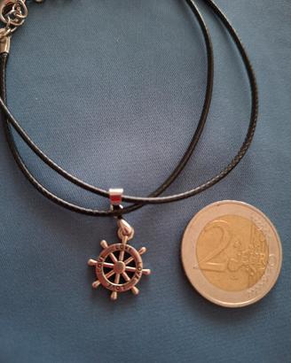 Collana uomo con ciondolo timone NUOVO