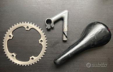 NJS: sella bici Five Gold, Corona Dura Ace 49t