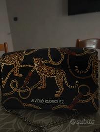 Borsa leopardata alviero rodriguez con tracolla