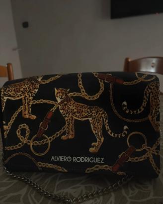 Borsa leopardata alviero rodriguez con tracolla