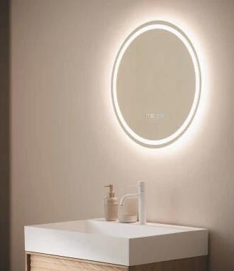 Specchio bagno LED 60cm touch x2 antiappannamento