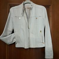 giubbotto VERA PELLE bianco