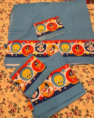 2 completi letto singolo  bassetti looney tunes