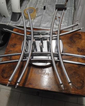 lampadario in acciaio 