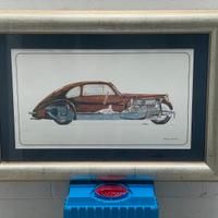 Stampe Bugatti vintage Alain Clément incorniciate