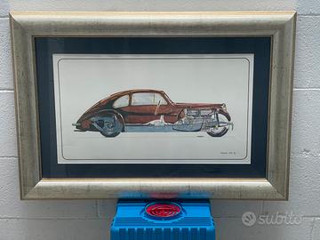 Stampe Bugatti vintage Alain Clément incorniciate