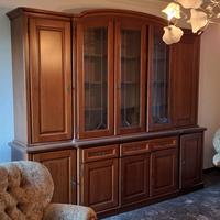 Set armadio, tavolino e credenza legno massello