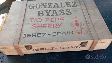 cassetta vino Tio pepe vintage