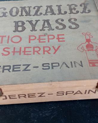 cassetta vino Tio pepe vintage