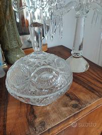 porta oggetti  anfora in cristallo 