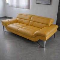 Divano in pelle 3 posti design moderno