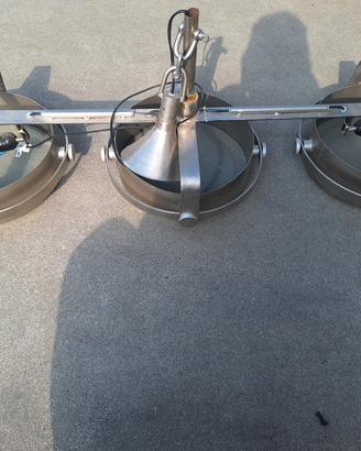 lampadario inox industriale vintage 