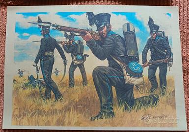 Stampa G. Rava Battaglione Leib Ducato di Brun